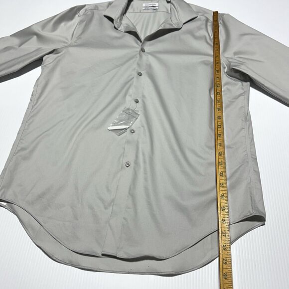 Calvin Klein OEKO-TEX men’s slim Fit shirt Size  L 16 1/2 34/35 Non Iron NWT - Picture 7 of 8